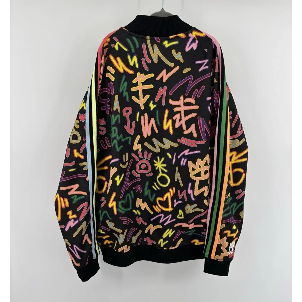 Adidas Originals Love Unites Superstar Track Jacket Youth Sz L Graffiti Print